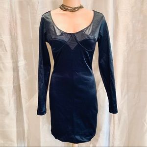 Vintage XOXO Wet Look Lycra Mini Dress